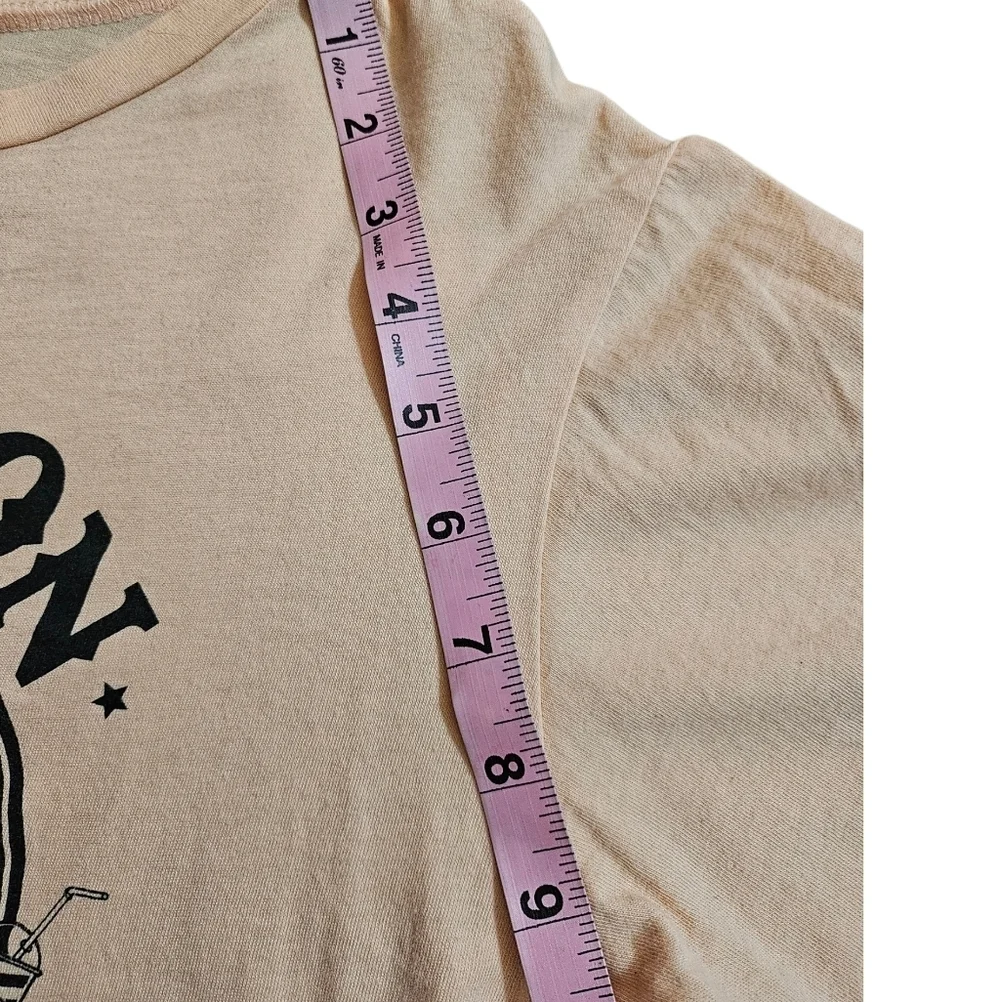 Skeleton Homies Peach Graphic Cropped Top